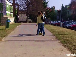 Amateur Girls Walk Home From School, Kiss And Lick Pussy Teen Video